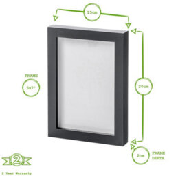 "Nicola Spring Photo Frames - 5"" X 7"" - Grey - Pack Of 5" - thumbnail 3