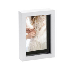 "Nicola Spring 5 X 7"" Photo Frame - White/black Mount - 3D Photo Frame Picture Frame Box Portrait Display Case (20 X 15Cm)" - thumbnail 1