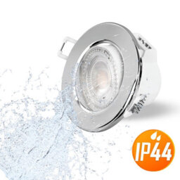 Paul Russells Led Downlight Chrome Dimmable Tilt Recessed Ceiling Spotlight 6W 570 Lumens, Ip44, Colour Changeable Cct3 Pack Of 6 - thumbnail 4