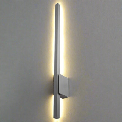 CGC Lighting Cgc Anthractite Dark Grey Long Slim Led Outdoor Indoor Wall Light 3000K Warm White 12W Ip54 - image 1
