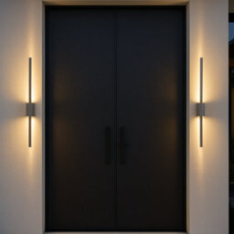 CGC Lighting Cgc Anthractite Dark Grey Long Slim Led Outdoor Indoor Wall Light 3000K Warm White 12W Ip54 - thumbnail 2