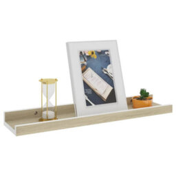 Berkfield Wall Shelves 4 Pcs White And Sonoma Oak 40X9X3 Cm - thumbnail 3