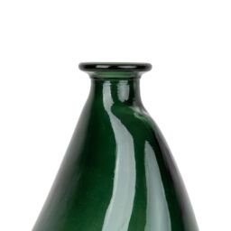 Candlelight Medium Green Gloss Glass Irregular Shaped Vase, (H)26Cm (D)16Cm - thumbnail 2