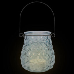 Yes-Online Embossed Glass Hanging Tea Light Candle Holders Summer Garden Table Decor - thumbnail 4