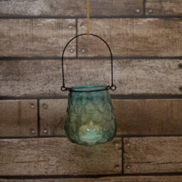 Yes-Online Embossed Glass Hanging Tea Light Candle Holders Summer Garden Table Decor - thumbnail 2