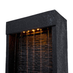 Teamson Home Outdoor Garden Solar-Powered Modern Waterfall Fountain, Black - thumbnail 8