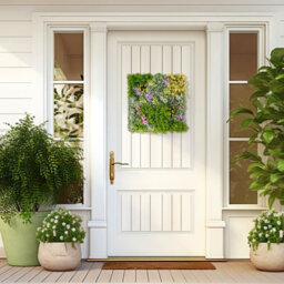 Gainoom 2 Pack Square Framed Artificial Foliage Wall Art Outdoor Faux Plant - thumbnail 6
