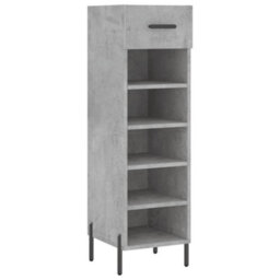 Berkfield Shoe Cabinet Concrete Grey 30X35X105 Cm Engineered Wood - thumbnail 2