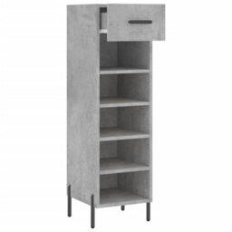 Berkfield Shoe Cabinet Concrete Grey 30X35X105 Cm Engineered Wood - thumbnail 5