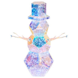 Beliani Christmas Decoration Led Arctica Snowman 43 Cm Multicolour - thumbnail 4