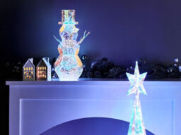 Beliani Christmas Decoration Led Arctica Snowman 43 Cm Multicolour - thumbnail 2