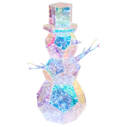 Beliani Christmas Decoration Led Arctica Snowman 43 Cm Multicolour