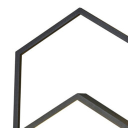 Luminosa Lighting Luminosa Kubick Ceiling/wall Light Dimmable, 24W Led, 3000K, 1630Lm, Black, 3Yrs Warranty - thumbnail 3