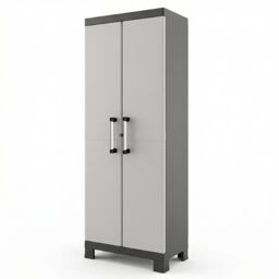 Form Links 4 Shelf Black & Grey Plastic Tall Utility Storage Cabinet (H)182Cm X (W)65Cm X (D)45Cm - thumbnail 7