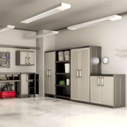 Form Links 4 Shelf Black & Grey Plastic Tall Utility Storage Cabinet (H)182Cm X (W)65Cm X (D)45Cm - thumbnail 5