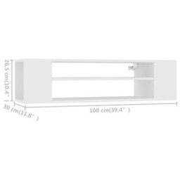 Berkfield Hanging Tv Cabinet White 100X30X26.5 Cm Engineered Wood - thumbnail 7