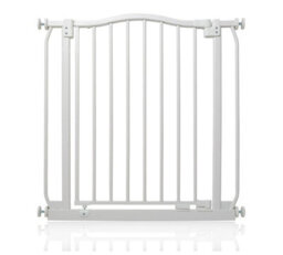 Safetots Curved Top Safety Gate, 71Cm - 80Cm, Matt White, Pressure Fit Stair Gate - thumbnail 1