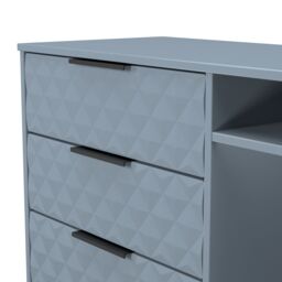 Anzio Matt Denim Blue Tv Stand With 2 Shelves & 3 Drawers, (H)74.2Cm X (W)96.8Cm X (D)39.2Cm - thumbnail 5