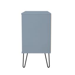 Anzio Matt Denim Blue Tv Stand With 2 Shelves & 3 Drawers, (H)74.2Cm X (W)96.8Cm X (D)39.2Cm - thumbnail 4