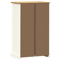 Vidaxl Shoe Cabinet Vigo White 60X35X96 Cm Solid Wood Pine - thumbnail 7