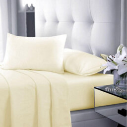 Homes & Linen Flat Sheet 180 Thread Count Rich Percale Non Iron Bed Linen Soft Polycotton Blend Plain Dyed Flat Bed Sheets