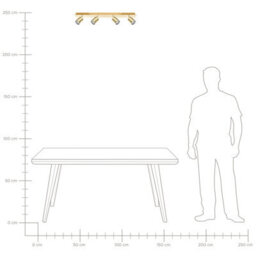 Beliani Gold 4-Light Ceiling Lamp - Adjustable Matte Gold Spotlights For Dining, Workspace And Living Areas - thumbnail 7