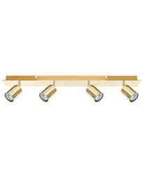 Beliani Gold 4-Light Ceiling Lamp - Adjustable Matte Gold Spotlights For Dining, Workspace And Living Areas - thumbnail 3