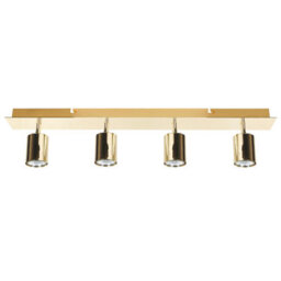 Beliani Gold 4-Light Ceiling Lamp - Adjustable Matte Gold Spotlights For Dining, Workspace And Living Areas - thumbnail 2
