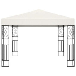 Walplus Gazebo Outdoor Beach Party Festival Camping Tent Canopy Wedding Marquee Awning3X3 M Cream Fabric - thumbnail 2