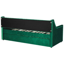 Beliani Trundle Bed Velvet Montargis 90 X 200 Cm (Eu Single) Emerald Green - thumbnail 8