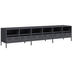 Berkfield Sturdy Tv Cabinet Anthracite 202X39X43.5 Cm Cold-Rolled Steel