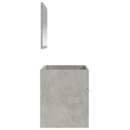 Berkfield Bathroom Cabinet With Mirror Concrete Grey Engineered Wood - thumbnail 6