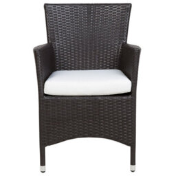 Beliani Set Of 2 Garden Chairs With Cushions Italy Pe Rattan Dark Brown - thumbnail 5