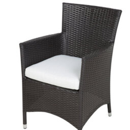 Beliani Set Of 2 Garden Chairs With Cushions Italy Pe Rattan Dark Brown - thumbnail 8