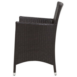 Beliani Set Of 2 Garden Chairs With Cushions Italy Pe Rattan Dark Brown - thumbnail 6
