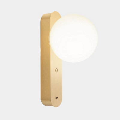 Luminosa Lighting Luminosa Perlina Globe Wall Lights Matte Gold Led 8.8W Cct 2700-3000-4000K Touch Dimming