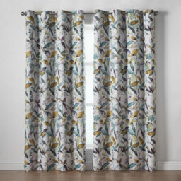 Luxury Living Gi Printed Ring Top Curtains Green
