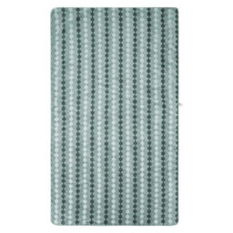 Living And Home 4 Pack Polyester Towel Set Green Zigzag Wave Stripe Soft Absorbent Hanging Loop Bathroom Towel Kit - thumbnail 4