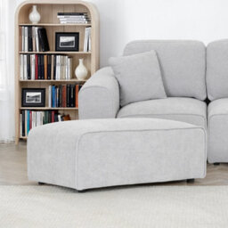 Hugo Fog Grey Xl Footstool - Fully Assembled By Roseland Furniture - thumbnail 4