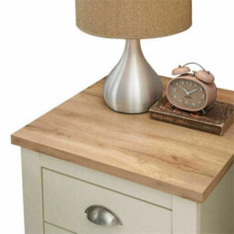 Set Of 2 Lisbon Cream Bedside Table 2 Drawers Bedroom Nightstand Cabinet - thumbnail 6