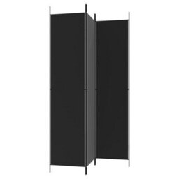 Vidaxl 3-Panel Room Divider Black 150X220 Cm Fabric Room Dividers - thumbnail 5