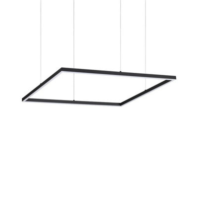 Ideal Lux Luminosa Oracle Slim Non Dim Decorative Square Integrated Pendant Light Black, 3000K, 41W - image 1