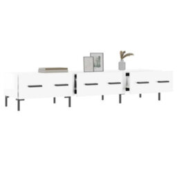 Berkfield Sturdy Tv Cabinet High Gloss White 150X36X30 Cm Engineered Wood - thumbnail 4