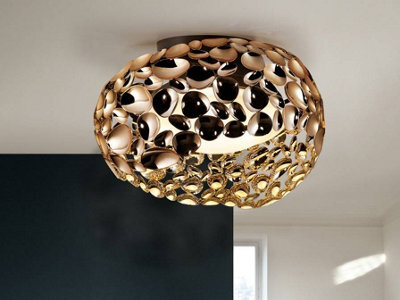 Luminosa Lighting Luminosa Narisa 5 Light Flush Ceiling Light Gold, Brown, G9 - Uk Stock - image 1