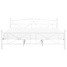 Beliani Bed Metal Rodez 180 X 200 Cm (Eu Super King) White - thumbnail 4