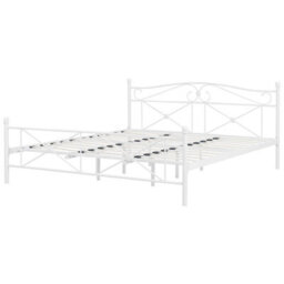 Beliani Bed Metal Rodez 180 X 200 Cm (Eu Super King) White - thumbnail 6
