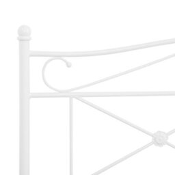 Beliani Bed Metal Rodez 180 X 200 Cm (Eu Super King) White - thumbnail 7