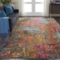 Modern Rug, Stain-Resistant Turkish Rug With 6mm Thick, Abstract Graphics Rug For Bedroom, & Dining Room-66 X 229Cm (Runner) - thumbnail 2