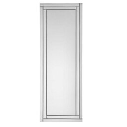 Julian Bowen Deco Glass Dress Mirror, Glass Frame, Rectangular, Full Length, Freestanding, 120 X 40 X 2Cm - thumbnail 2