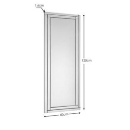 Julian Bowen Deco Glass Dress Mirror, Glass Frame, Rectangular, Full Length, Freestanding, 120 X 40 X 2Cm - thumbnail 4